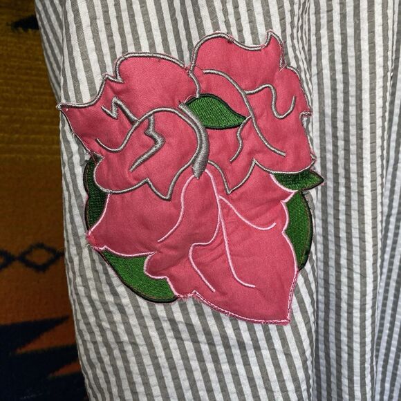 Betsey TW By Betsey Johnson Pearl Snap Loungewear Dress. Pocket. Size XL. Boho. - Picture 3 of 14